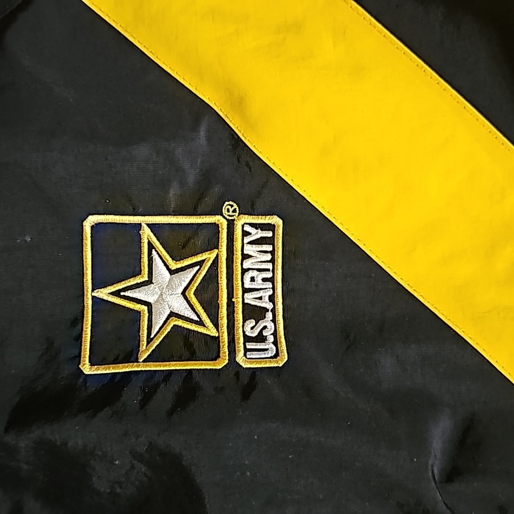 U.S. Army Black-Yellow Female Sz Small Physical Fitness Nylon Uniform Zip Jacket - Picture 4 of 16
